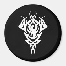 Cool Simple Elegant Classic Black White Tribal Fridge Magnet