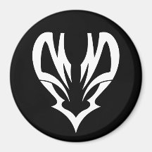 Cool Simple Elegant Classic Black White Tribal Magnet