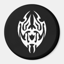 Cool Simple Elegant Classic Black White Tribal Refrigerator Magnet