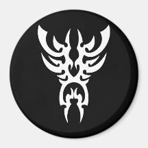 Cool Simple Elegant Classic Black White Tribal Refrigerator Magnets