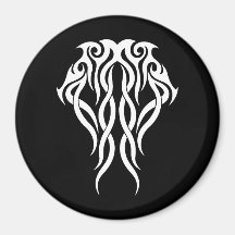 Cool Simple Elegant Classic Black White Tribal Refrigerator Magnet