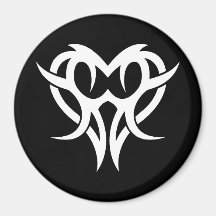 Cool Simple Elegant Classic Black White Tribal Fridge Magnets