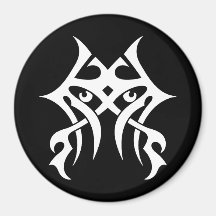 Cool Simple Elegant Classic Black White Tribal Fridge Magnet