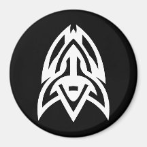Cool Simple Elegant Classic Black White Tribal Fridge Magnet