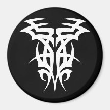Cool Simple Elegant Classic Black White Tribal Refrigerator Magnets