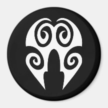 Cool Simple Elegant Classic Black White Tribal Magnet