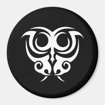 Cool Simple Elegant Classic Black White Tribal Refrigerator Magnets