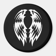 Cool Simple Elegant Classic Black White Tribal Fridge Magnet