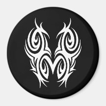 Cool Simple Elegant Classic Black White Tribal Refrigerator Magnets