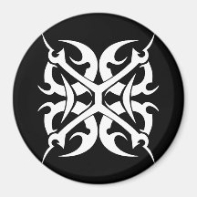 Cool Simple Elegant Classic Black White Tribal Refrigerator Magnets