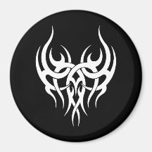 Cool Simple Elegant Classic Black White Tribal Fridge Magnet
