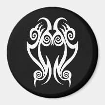Cool Simple Elegant Classic Black White Tribal Refrigerator Magnets