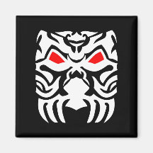 Cool Simple Elegant Classic Black White Tribal Magnets