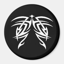 Cool Simple Elegant Classic Black White Tribal Fridge Magnet