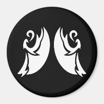 Cool Simple Elegant Classic Black White Tribal Refrigerator Magnets