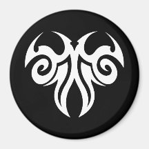 Cool Simple Elegant Classic Black White Tribal Refrigerator Magnets