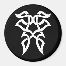 Cool Simple Elegant Classic Black White Tribal Fridge Magnets