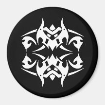 Cool Simple Elegant Classic Black White Tribal Refrigerator Magnets