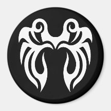 Cool Simple Elegant Classic Black White Tribal Fridge Magnet