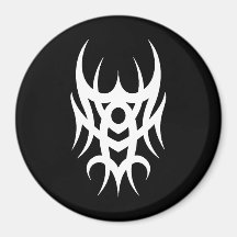 Cool Simple Elegant Classic Black White Tribal Refrigerator Magnet