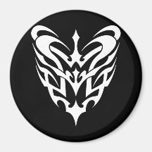 Cool Simple Elegant Classic Black White Tribal Refrigerator Magnets