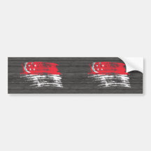 Cool Singaporean flag design Bumper Stickers