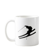 Cool skiing coffee mug