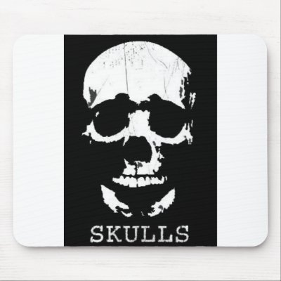 COOL SKULL MOUSE MAT by DominoAlley