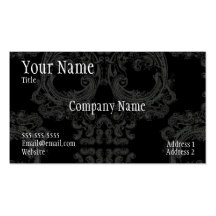 Cool skull pattern business card