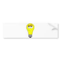 Cool Smiley Light Bulb Bumper Stickers