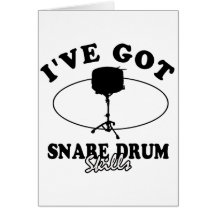 Cool snare drum musical instrument designs greeting card