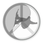 Cool snowboarding round sticker