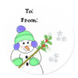 Cool Snowman Gift Tag stickers