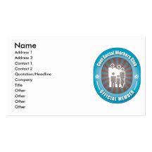 Cool Social Workers Club Business Card Template