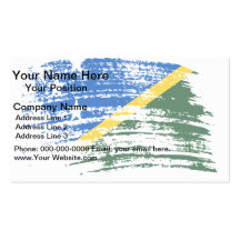Cool Solomon Islander flag design Business Card Template