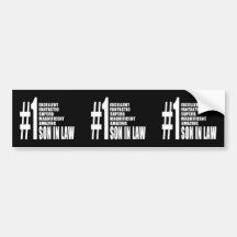 Cool Sons in Law : Number One Son in Law Bumper Sticker