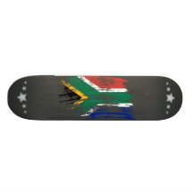 Cool South African flag design Custom Skate Board