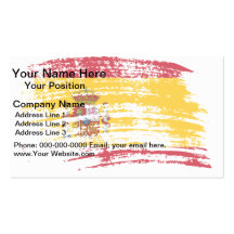 Cool Spanish flag design Business Card Template