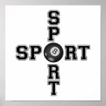 Cool Sport Billiard Cross Poster