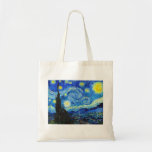 Cool Starry Night Vincent Van Gogh painting Canvas Bag