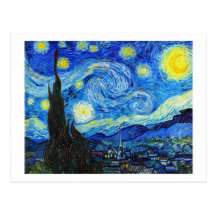 Cool Starry Night Vincent Van Gogh painting Post Card