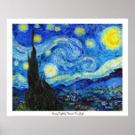 Cool Starry Night Vincent Van Gogh painting Poster