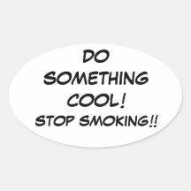 COOL stop smoking sticker