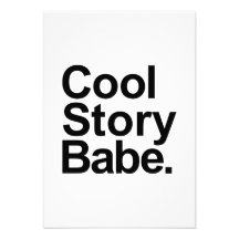 Cool story babe personalized announcements