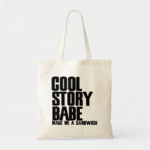 Cool Story Bro Parody Tote Bag