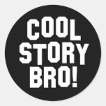 Cool Story Bro! Round Stickers