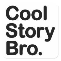 Cool Story Bro. Sticker