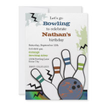 Cool Strike Bowling Invitation