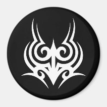 Cool Stylish Elegant Classic Black White Tribal Refrigerator Magnets