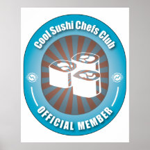 Cool Sushi Chefs Club Print